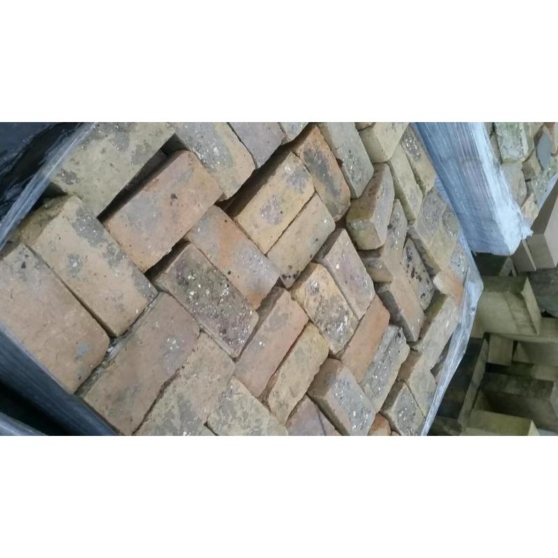 Reclaimed buff bricks